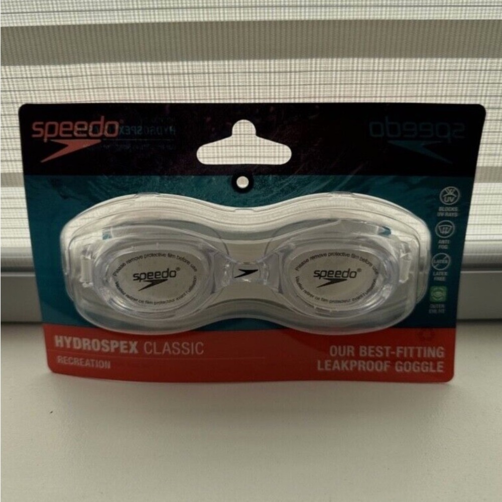 Speedo Hydrospex Classic Goggles - Clear and White